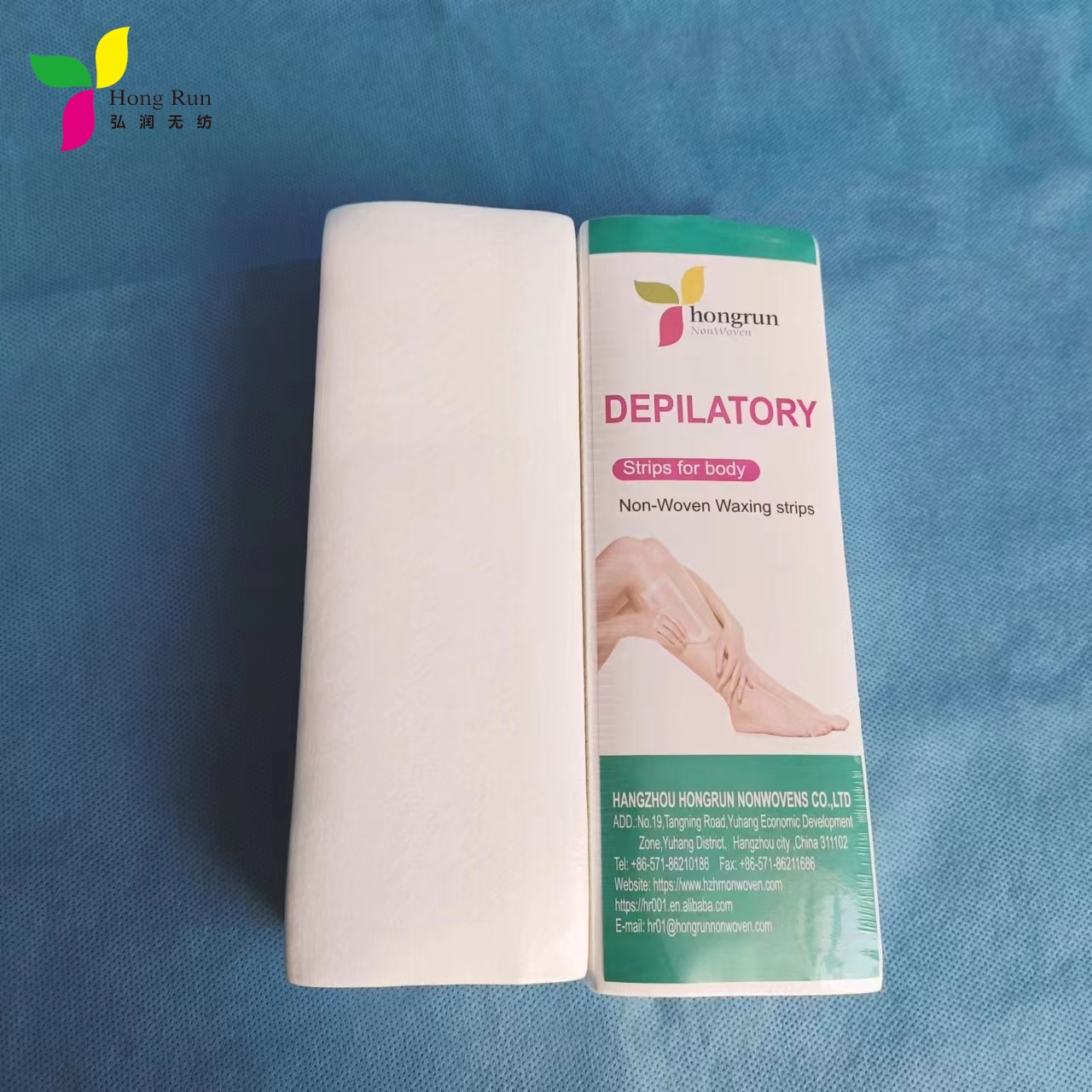 OEM Non woven Body Hair Removal Disposable Epilating Wax Strip Paper 90gsm 100pcs