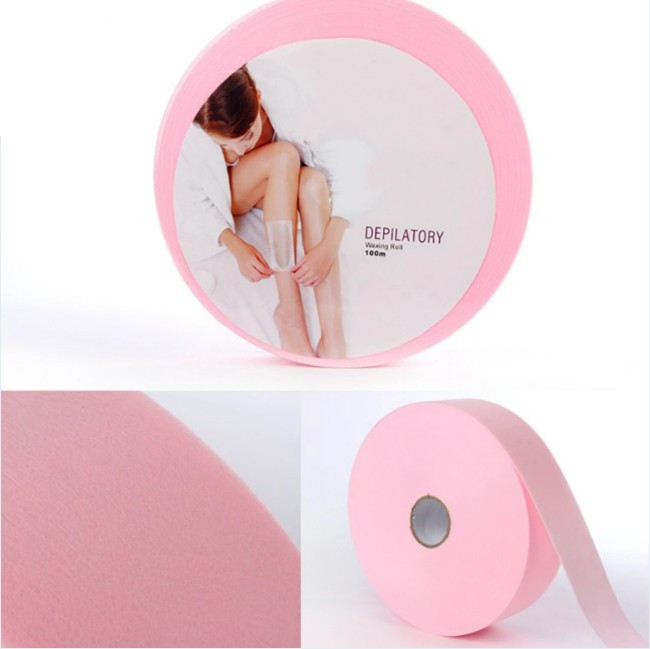 Professional factory pink wax strip roll waxing paper strip depilatory roll